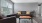 a living room with a couch and coffee table