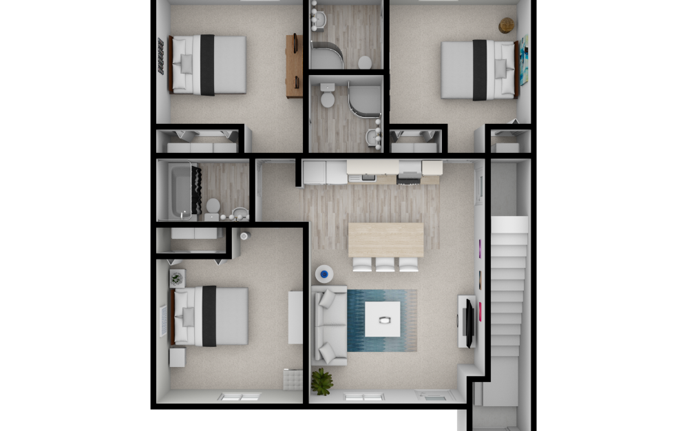 3 bedroom floor plan